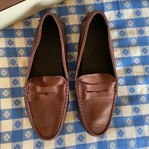 M. Gemi Penny Loafer Bronze Metallic Leather 38.5